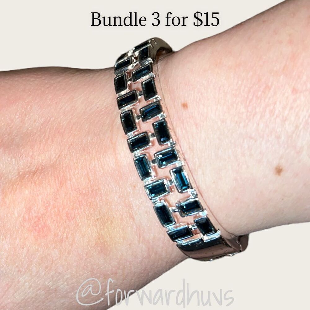 Bundle Sale 3 for $15 | JK Silvertone Hinge Bracelet | Fair Condition Read